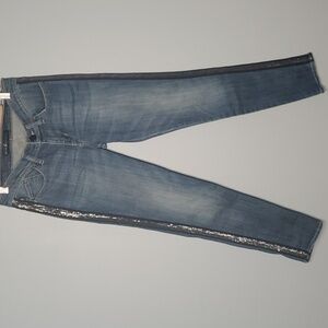Rock & Republic embellished Jeans side stripes size 6 Berlin rn 130273